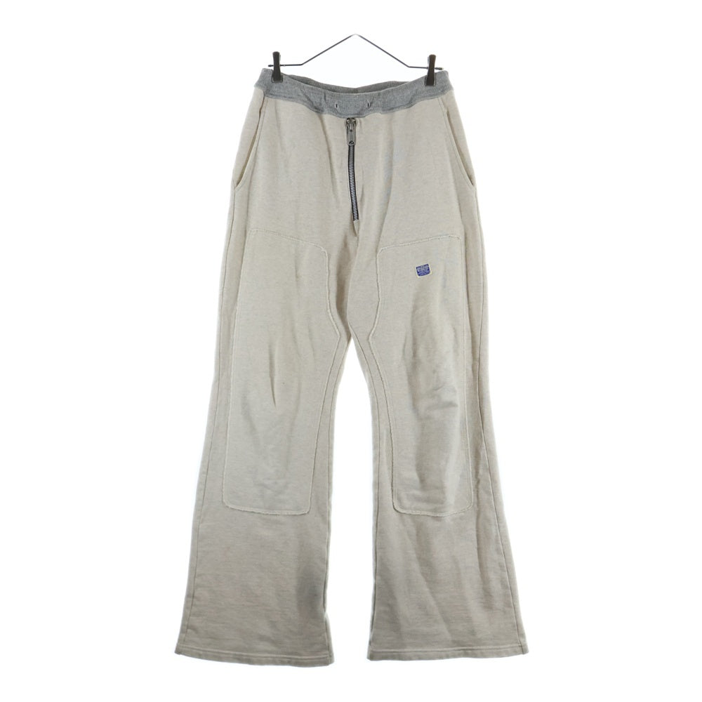 KAPITAL(キャピタル) Flared Cotton Jersey Sweatpants フレアコットンジャージースウェットパンツ フロントジップダブルニースウェットパンツ K2403LP049 グレー