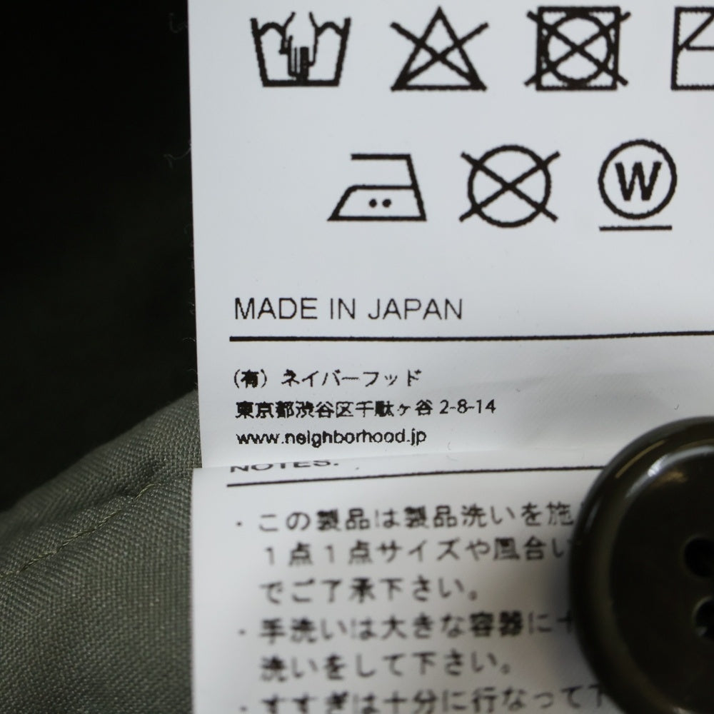 NEIGHBORHOOD(ネイバーフッド) ジップアップ キルティングライナー フィールドジャケット ミリタリーコート カーキ