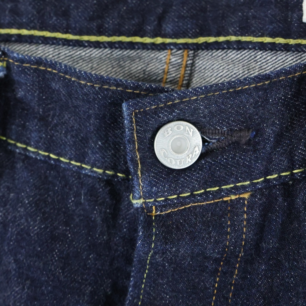 BONCOURA(ボンクラ) XX MODEL ボタンフライ ストレート セルビッジ デニムパンツ ジーンズ インディゴ