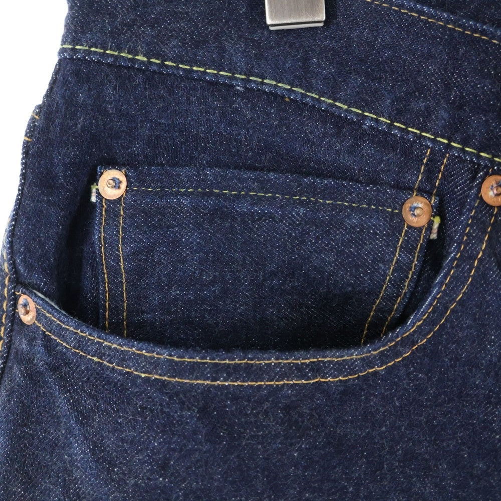 BONCOURA(ボンクラ) XX MODEL ボタンフライ ストレート セルビッジ デニムパンツ ジーンズ インディゴ