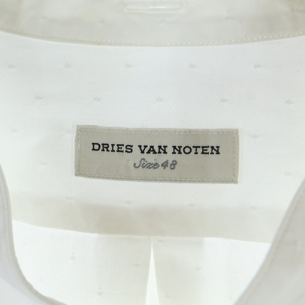 DRIES VAN NOTEN(ドリスヴァンノッテン) バンドカラー 長袖シャツ ホワイト