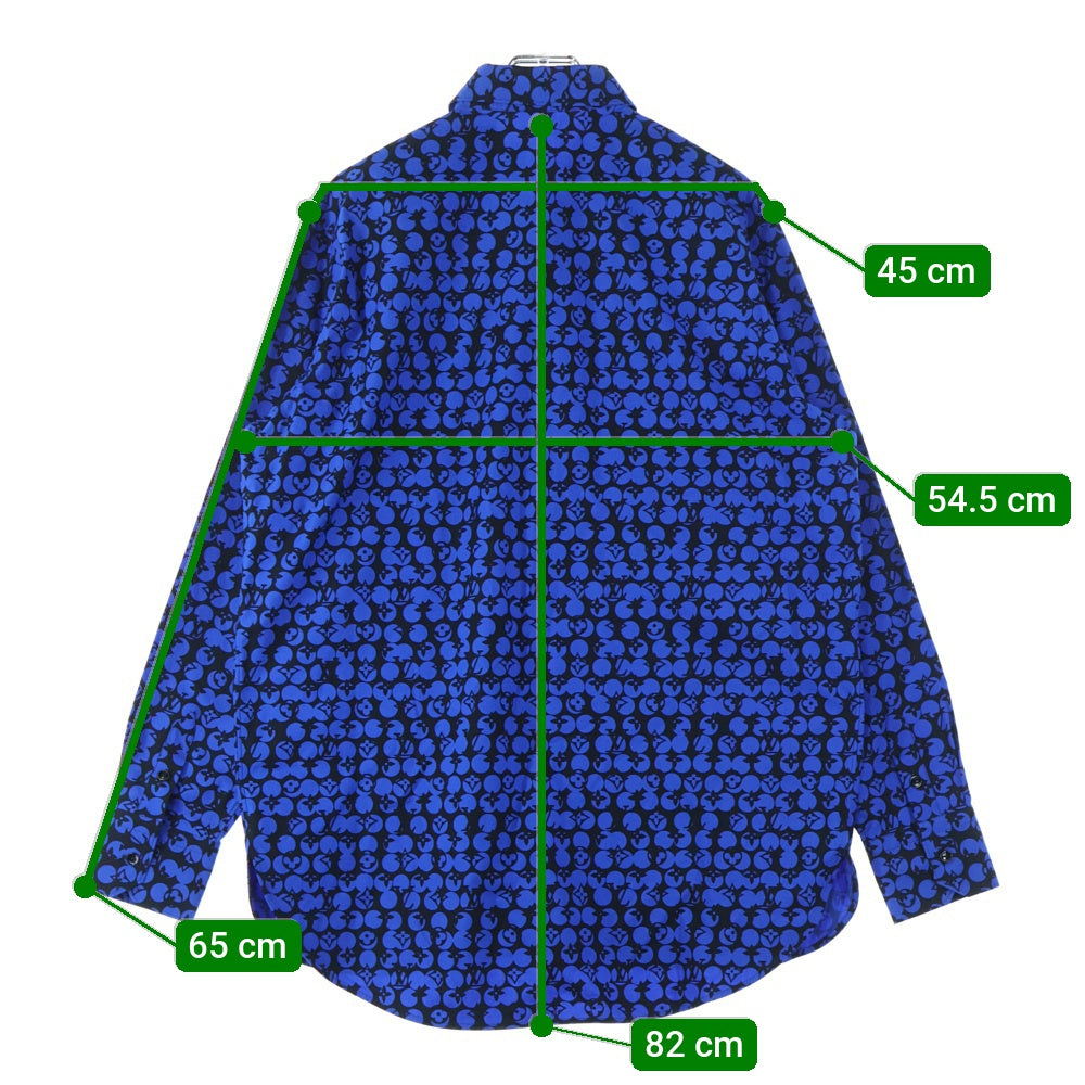 LOUIS VUITTON(ルイヴィトン) 19AW パーフォレーテッドモノグラム RM192M ORS HHS20W 長袖シャツ ブルー