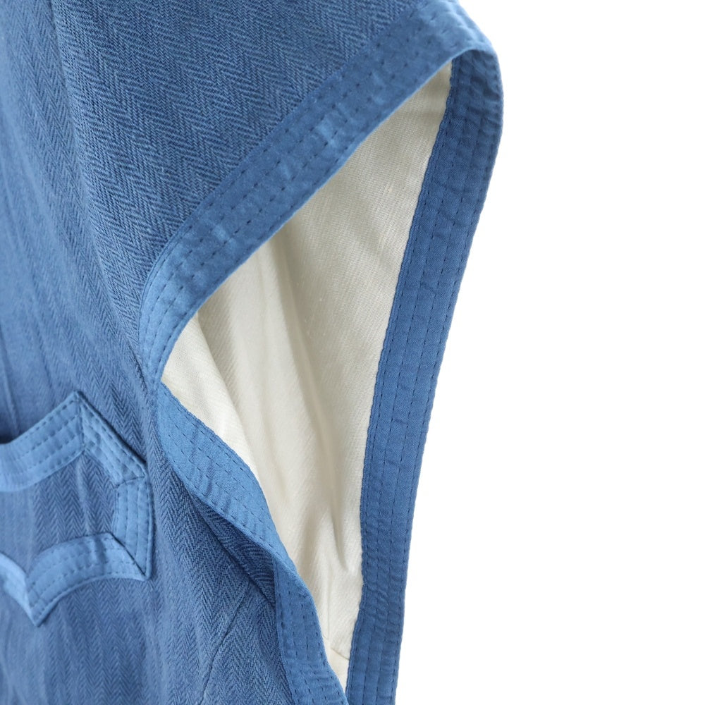 NUMBER (N)INE(ナンバーナイン) 09SS The Lonesome Heroes 本人期 レースアップチュニック モチーフ刺繍ベスト レッド/ブルー