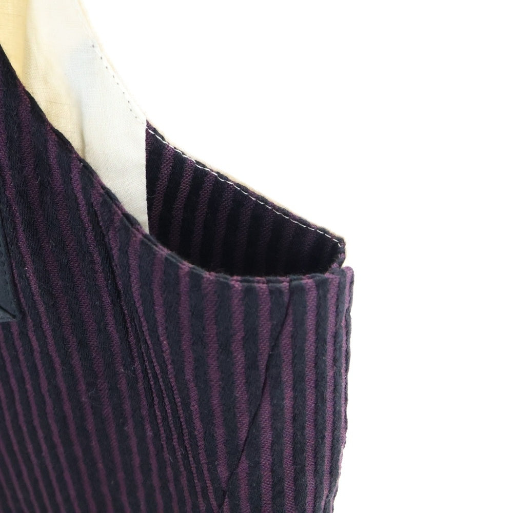 NUMBER (N)INE(ナンバーナイン) 09SS The Lonesome Heroes 本人期 ジレベスト モチーフ 刺繍 金ボタンストライプベスト S09-NJ032A バーガンディー