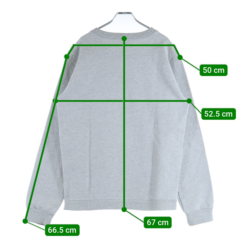 DRIES VAN NOTEN(ドリスヴァンノッテン) クルーネック長袖スウェットシャツ グレー