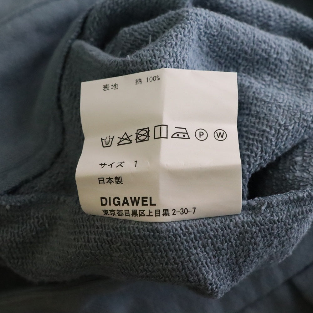 URU TOKYO(ウル トーキョー) ×Digawel ディガウェル ジップアップフーディベスト ブルー