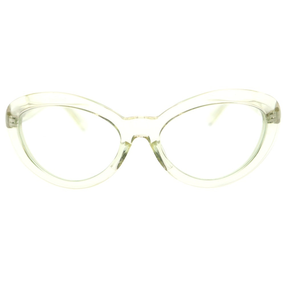 NUMBER (N)INE(ナンバーナイン) Three サングラス オーバルシェイプクリアフレームサングラス 眼鏡 アイウェア イエロー