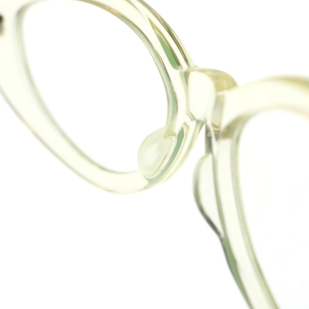 NUMBER (N)INE(ナンバーナイン) Three サングラス オーバルシェイプクリアフレームサングラス 眼鏡 アイウェア イエロー