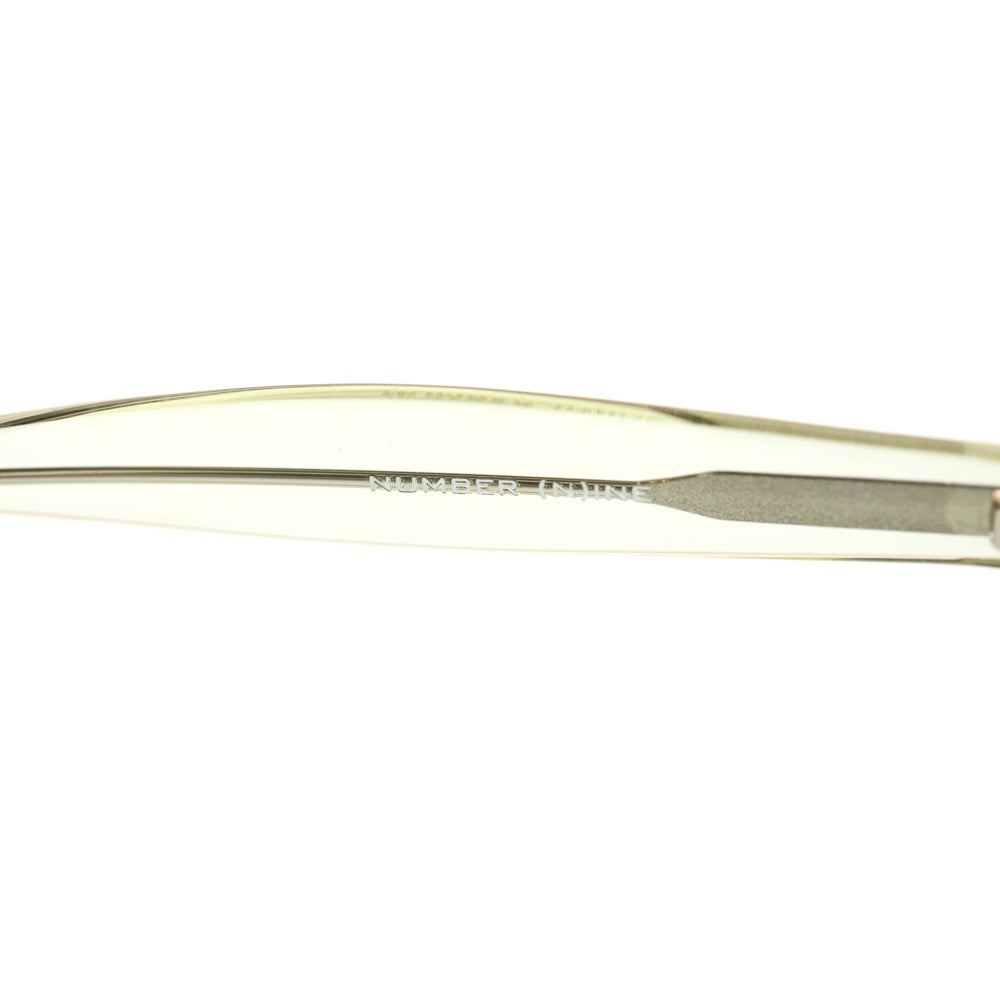 NUMBER (N)INE(ナンバーナイン) Three サングラス オーバルシェイプクリアフレームサングラス 眼鏡 アイウェア イエロー