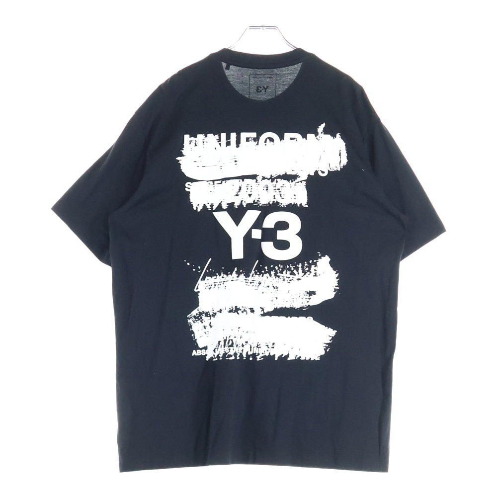 Y-3(ワイスリー) U GFX SS TEE バックプリント 半袖Tシャツ カットソー ブラック JN4879 16C001