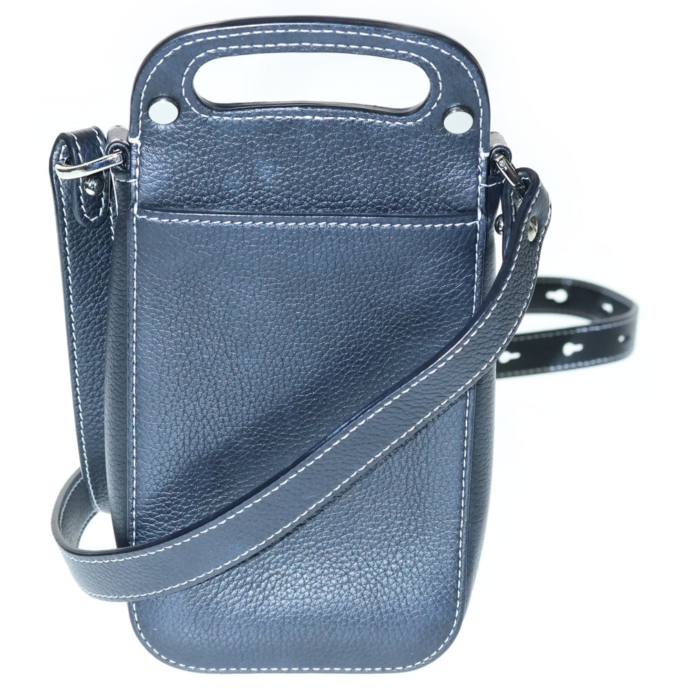 Christian Dior(クリスチャンディオール) サドルバーティカルポーチ レザーショルダーバッグ ブラック 2ADCA446YKK