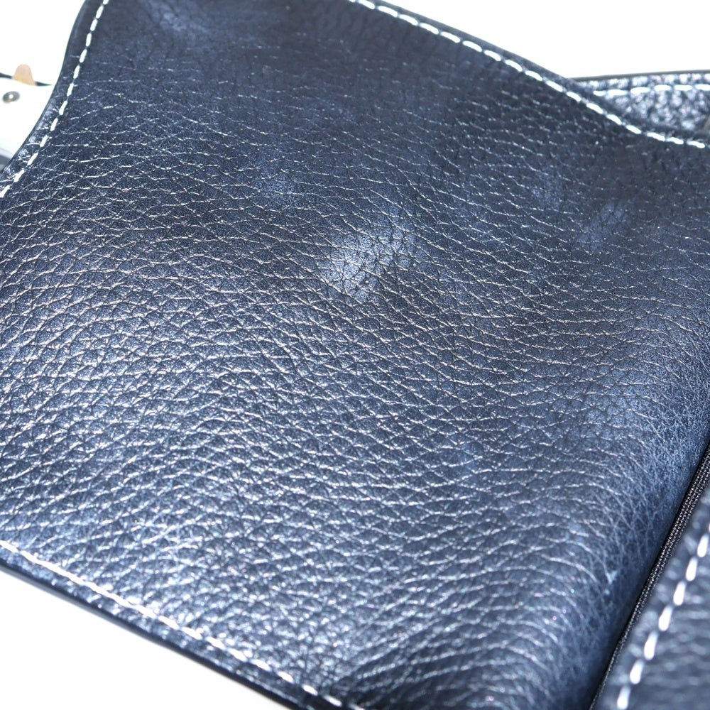 Christian Dior(クリスチャンディオール) サドルバーティカルポーチ レザーショルダーバッグ ブラック 2ADCA446YKK