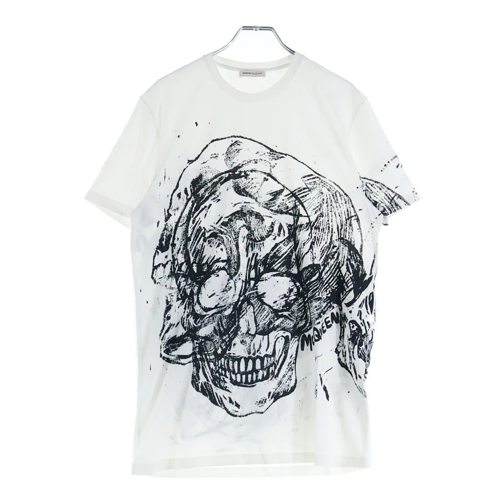 Alexander McQueen(アレキサンダーマックイーン) スカルプリント 半袖Tシャツ カットソー ホワイト 595651 QOZ88