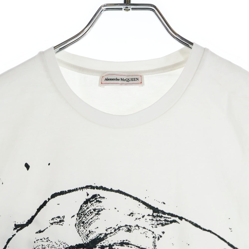 Alexander McQueen(アレキサンダーマックイーン) スカルプリント 半袖Tシャツ カットソー ホワイト 595651 QOZ88