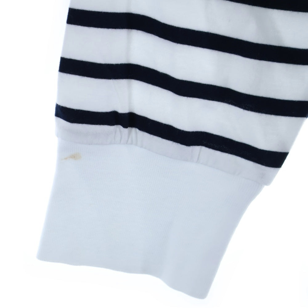 DSQUARED2(ディースクエアード) フロントロゴ ボーダー 長袖Tシャツ カットソー ホワイト/ブラック S74GD1138