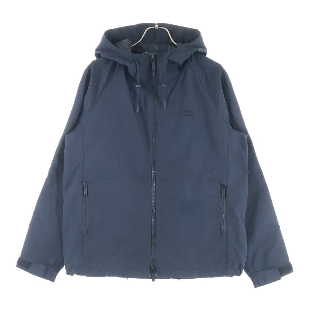LACOSTE(ラコステ) ジップアップ ナイロン 撥水 防風フードジャケット ネイビー
