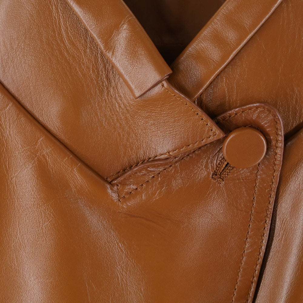 FENDI(フェンディ) 20SS Cropped Leather Jacket クロップドレザージャケット レディースレザージャケット FPJ930 ALBW ブラウン