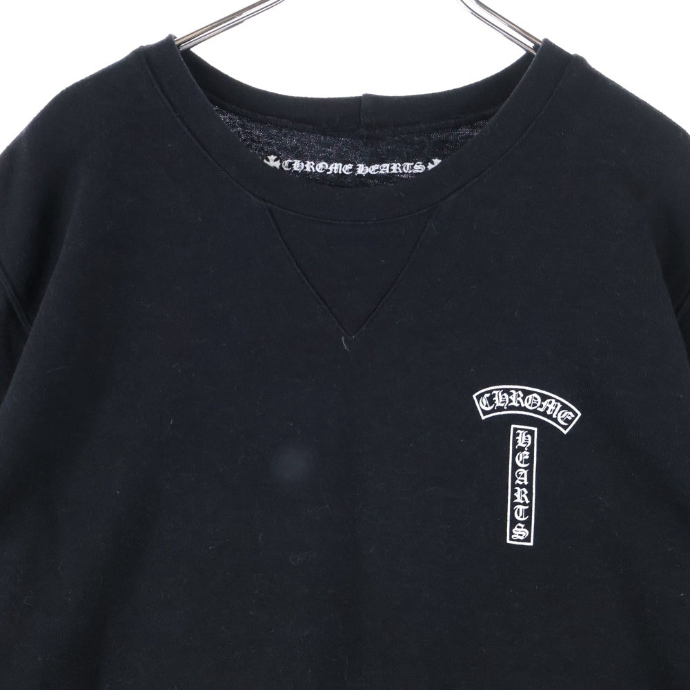 CHROME HEARTS(クロムハーツ) T-BAR HORSESHOE CREWNECK ホースシュークルーネック長袖スウェットシャツ ブラック
