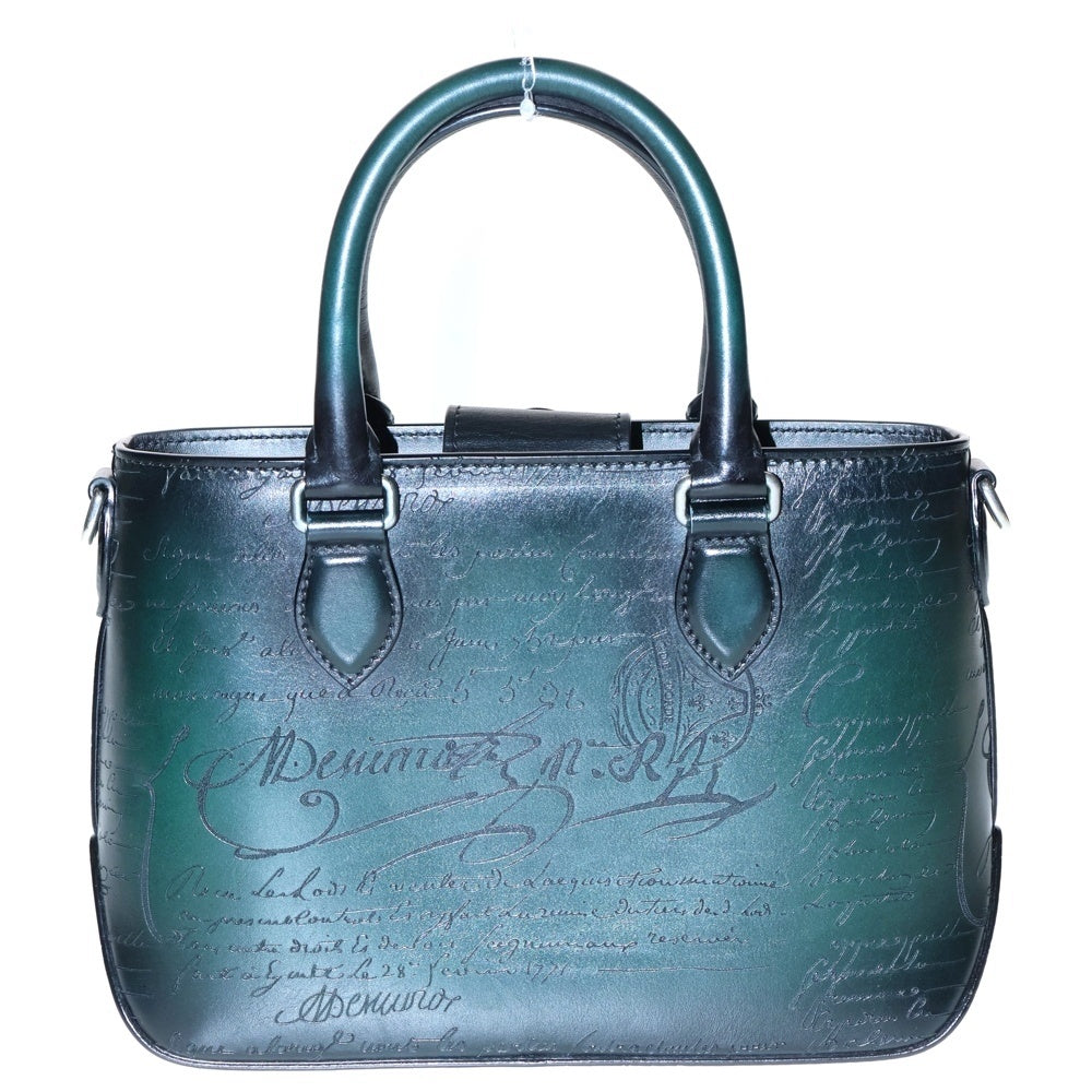 Berluti(ベルルッティ) トゥジュール ガリバー スクリットレザー メッセンジャー ショルダーバッグ グリーン