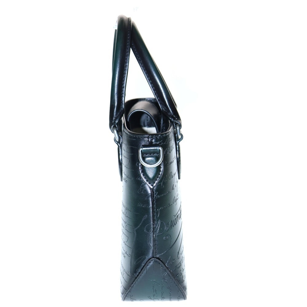 Berluti(ベルルッティ) トゥジュール ガリバー スクリットレザー メッセンジャー ショルダーバッグ グリーン