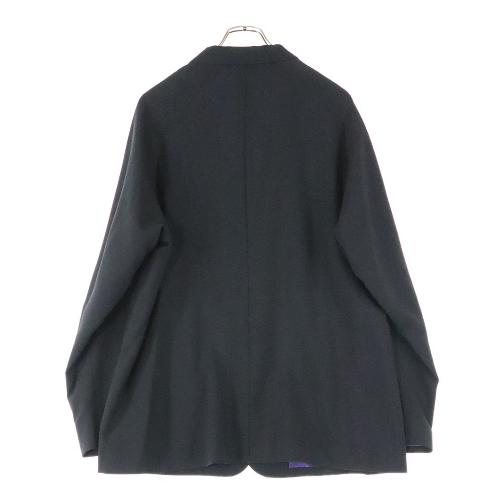 Needles(ニードルス) Raglan Jacket ロゴ刺繍 ジャージ素材 テーラードジャケット ブラック QV1556