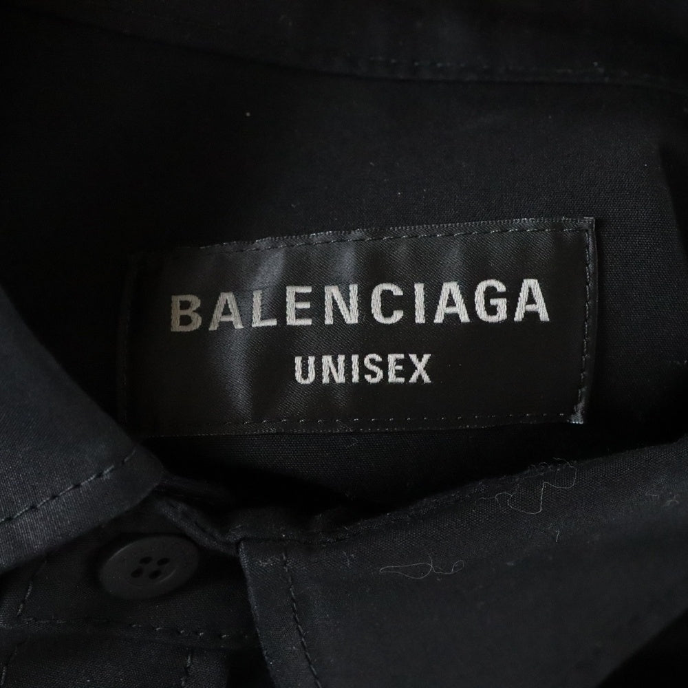 BALENCIAGA(バレンシアガ) Outerwear Shirt オーバーサイズ長袖シャツ ブラック 794462 TQM30