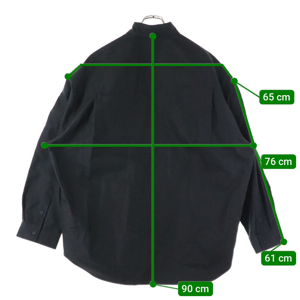 BALENCIAGA(バレンシアガ) Outerwear Shirt オーバーサイズ長袖シャツ ブラック 794462 TQM30