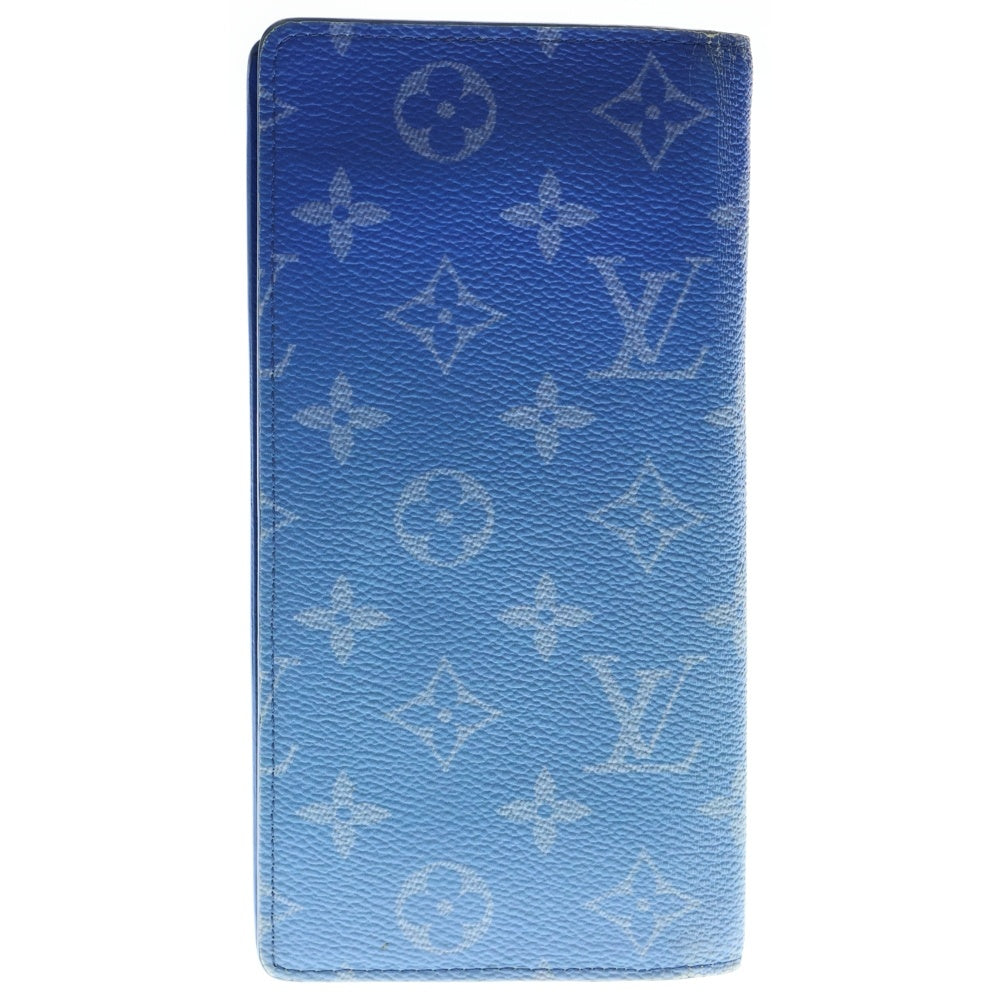 LOUIS VUITTON(ルイヴィトン) 20AW Brazza Wallet ポルトフォイユブラザウォレット モノグラムクラウド 二つ折り長財布 M69680 ブルー