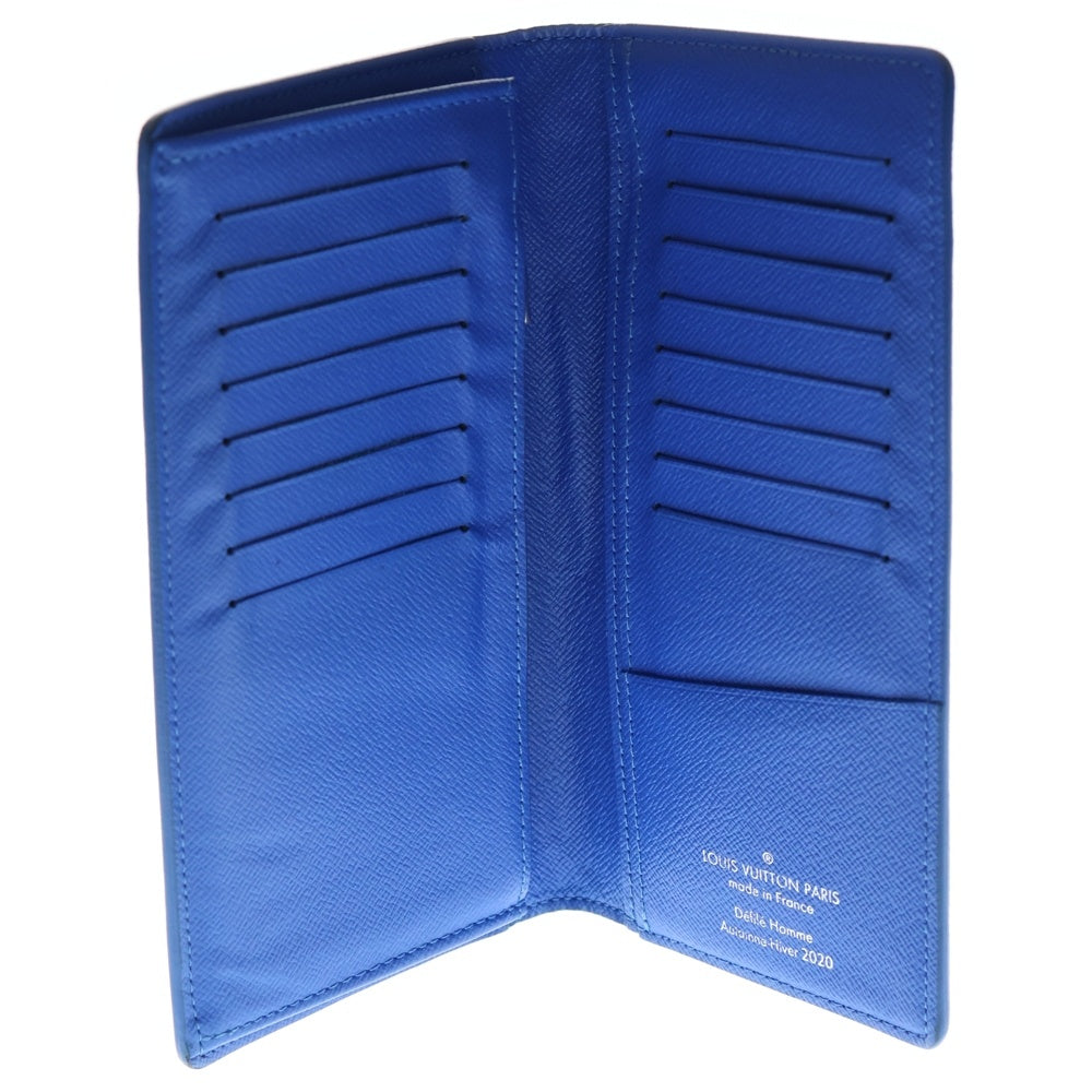 LOUIS VUITTON(ルイヴィトン) 20AW Brazza Wallet ポルトフォイユブラザウォレット モノグラムクラウド 二つ折り長財布 M69680 ブルー