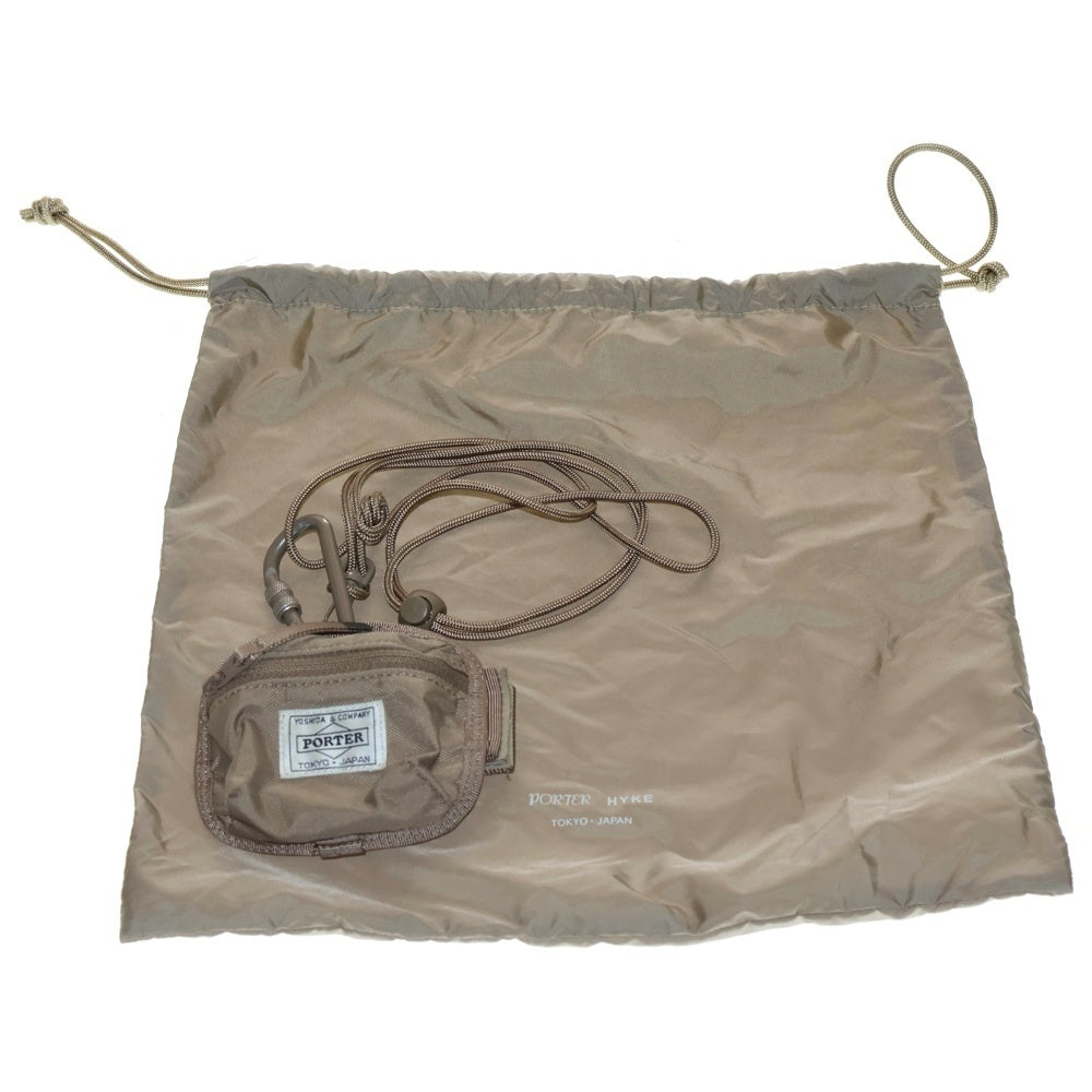 PORTER(ポーター) ×HYKE Bonsac Mini & Coin Case ハイク ボンサックミニ&コインケース ミニポーチ付きショルダーバッグ ベージュ