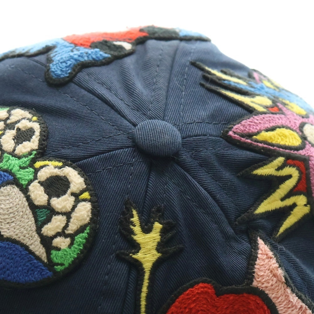 LOUIS VUITTON(ルイヴィトン) 21SS Artist Cap アーティストキャップ 刺繍パッチ6パネルキャップ 帽子 MP2959 ネイビー