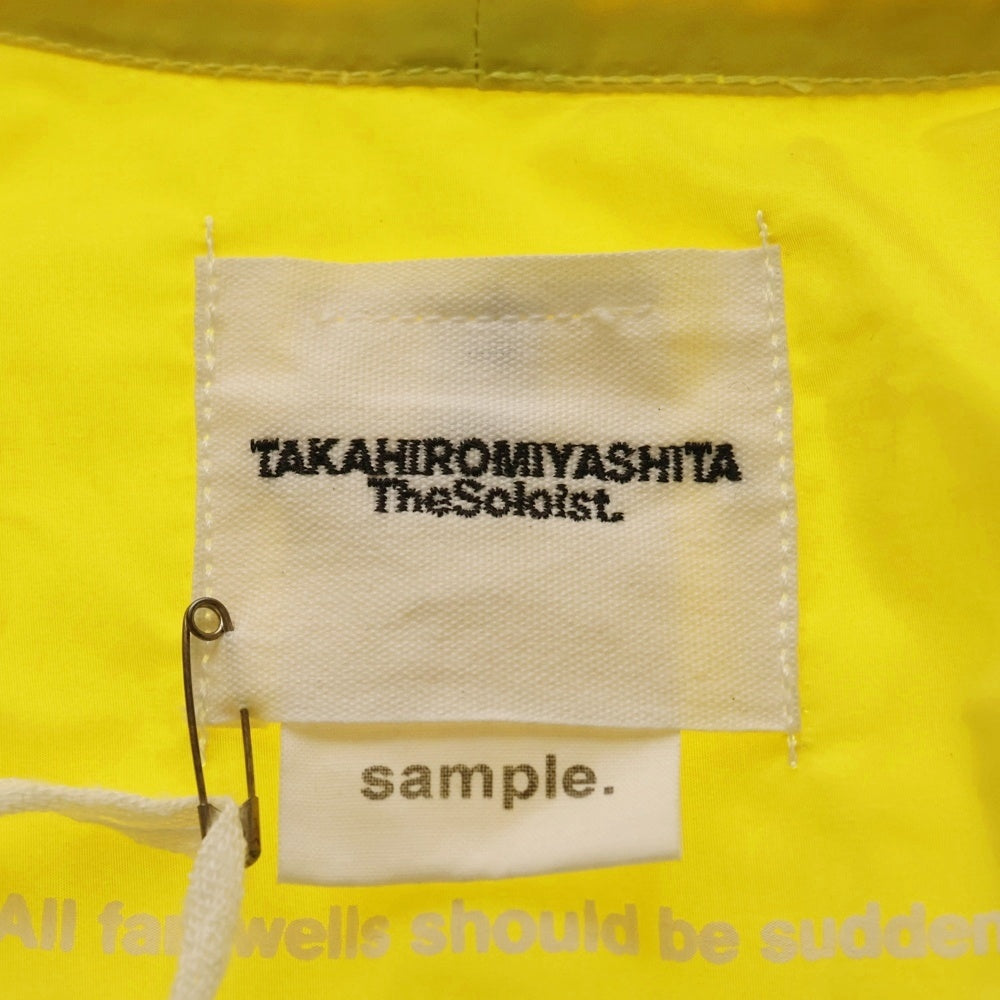 TAKAHIROMIYASHITA The SoloIst.(タカヒロミヤシタザソロイスト) Sample Photo Print Hood サンプル フォトプリントフード ナイロンフーディーハット 帽子 イエロー