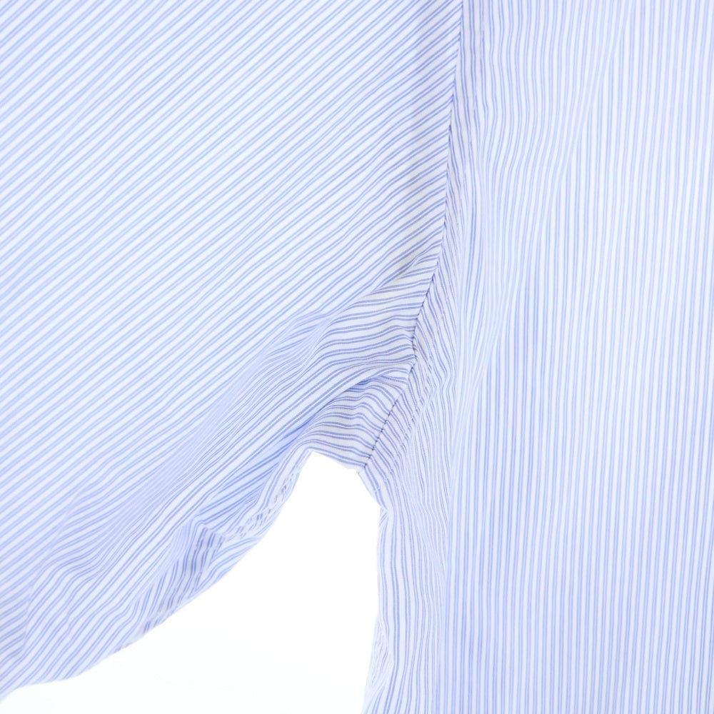 LOEWE(ロエベ) Multi Pocket Stripe Button Down Shirt マルチポケットストライプボタンダウンシャツ ロゴ刺繡長袖シャツ 1159-343-7679 ブルー