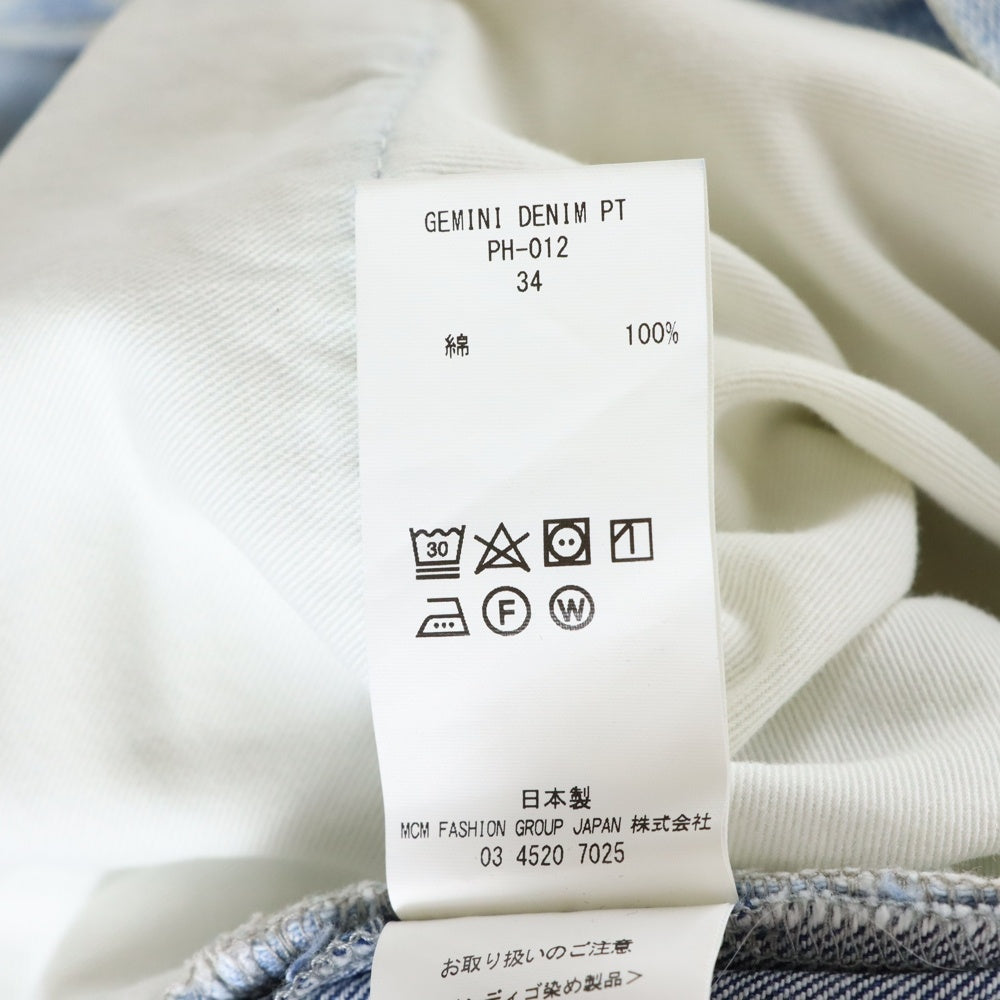 PHENOMENON(フェノメノン) Gemini Denim Pant ジェミニデニムパンツ バイカラーストレートデニムパンツ PH-012 インディゴ/ライトブルー