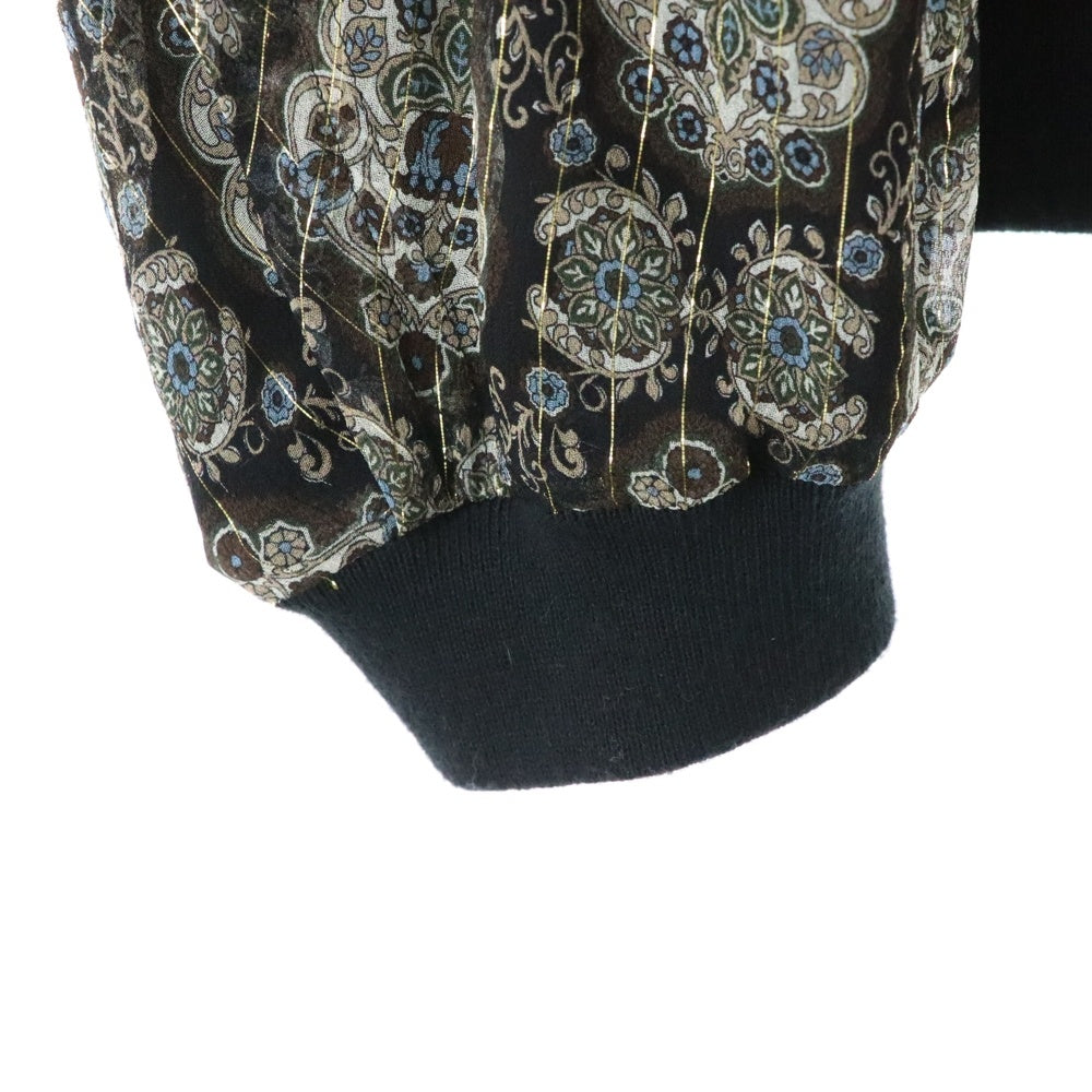 UNDERCOVER(アンダーカバー) 25SS SiGC Double Zip Blouson ダブルジップブルゾン ペイズリーラメ総柄MA-1ジャケット UC1E4206-1 ブラウン