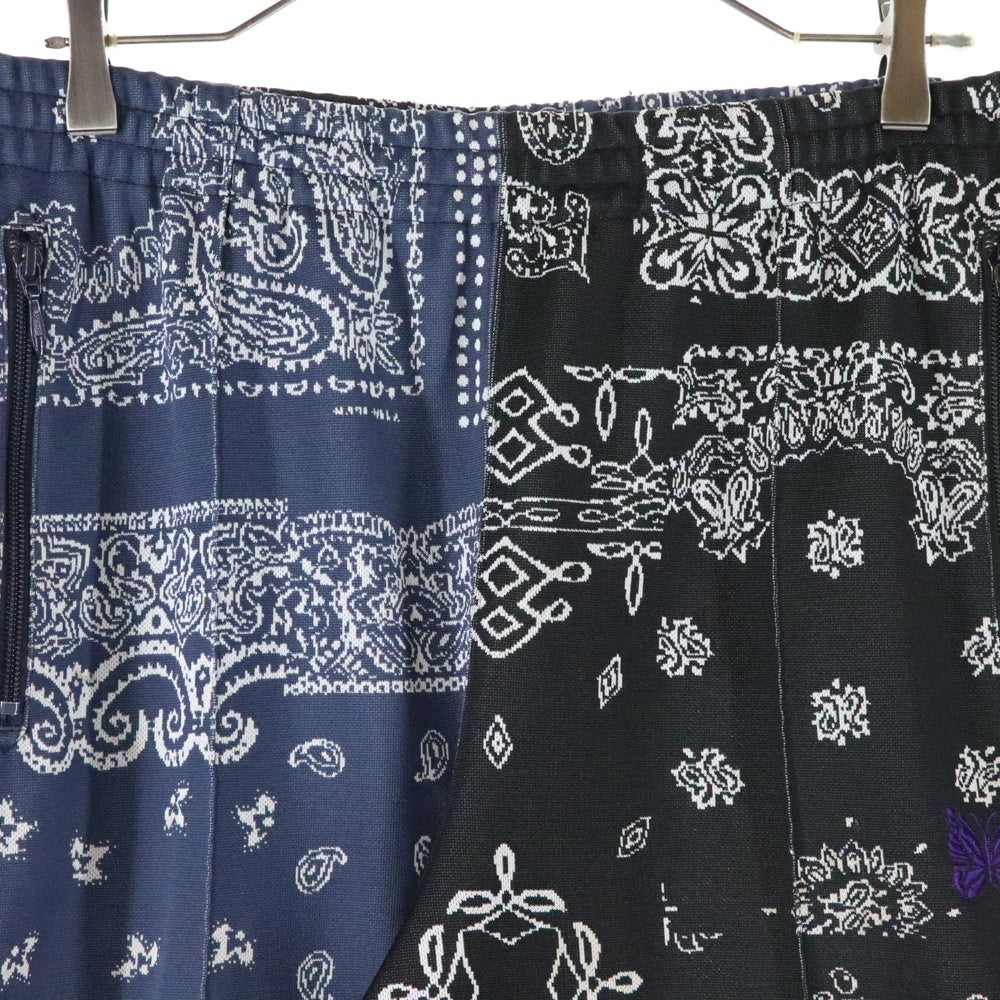 Needles(ニードルス) ×Miyagi Hidetaka Boot-Cut Track Pant ミヤギヒデタカ ブーツカットトラックパンツ ペイズリー総柄サイドラインジャージーフレアパンツ LQ539 マルチ