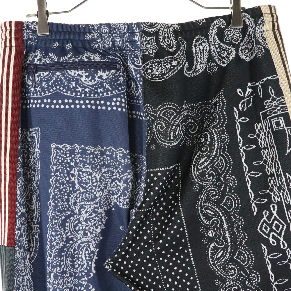 Needles(ニードルス) ×Miyagi Hidetaka Boot-Cut Track Pant ミヤギヒデタカ ブーツカットトラックパンツ ペイズリー総柄サイドラインジャージーフレアパンツ LQ539 マルチ