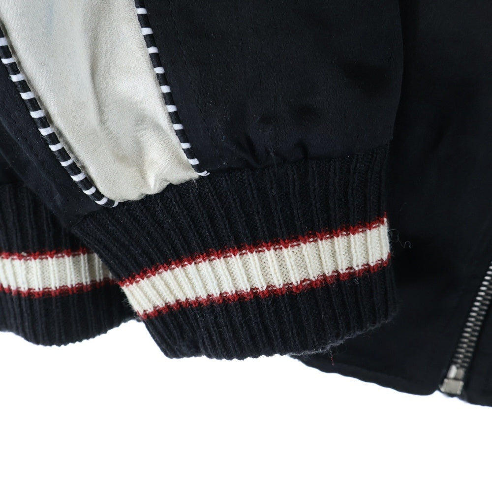 SAINT LAURENT PARIS(サンローランパリ) 19SS シルク バード刺繍 スカジャン ジャケット ブラック 560161 Y587S