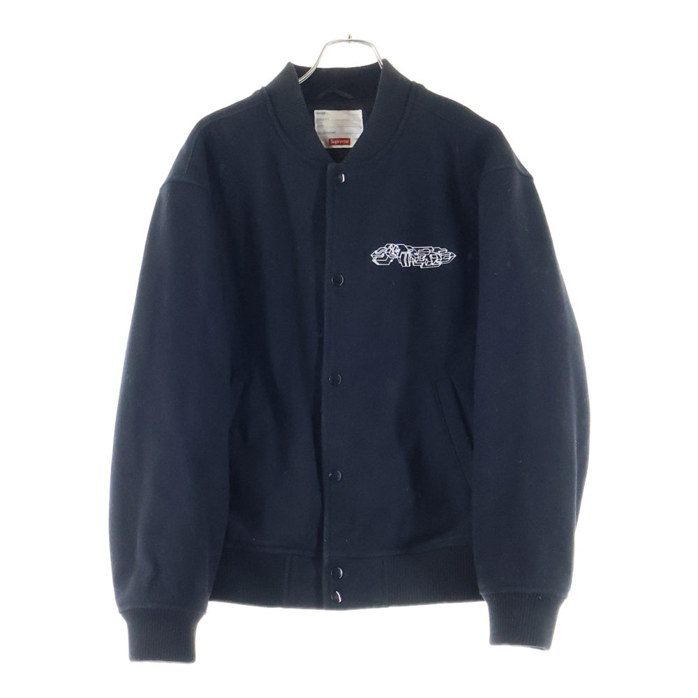 SUPREME(シュプリーム) 19AW Delta Logo Varsity Jacket デルタ ロゴ バーシティ ジャケット ブラック