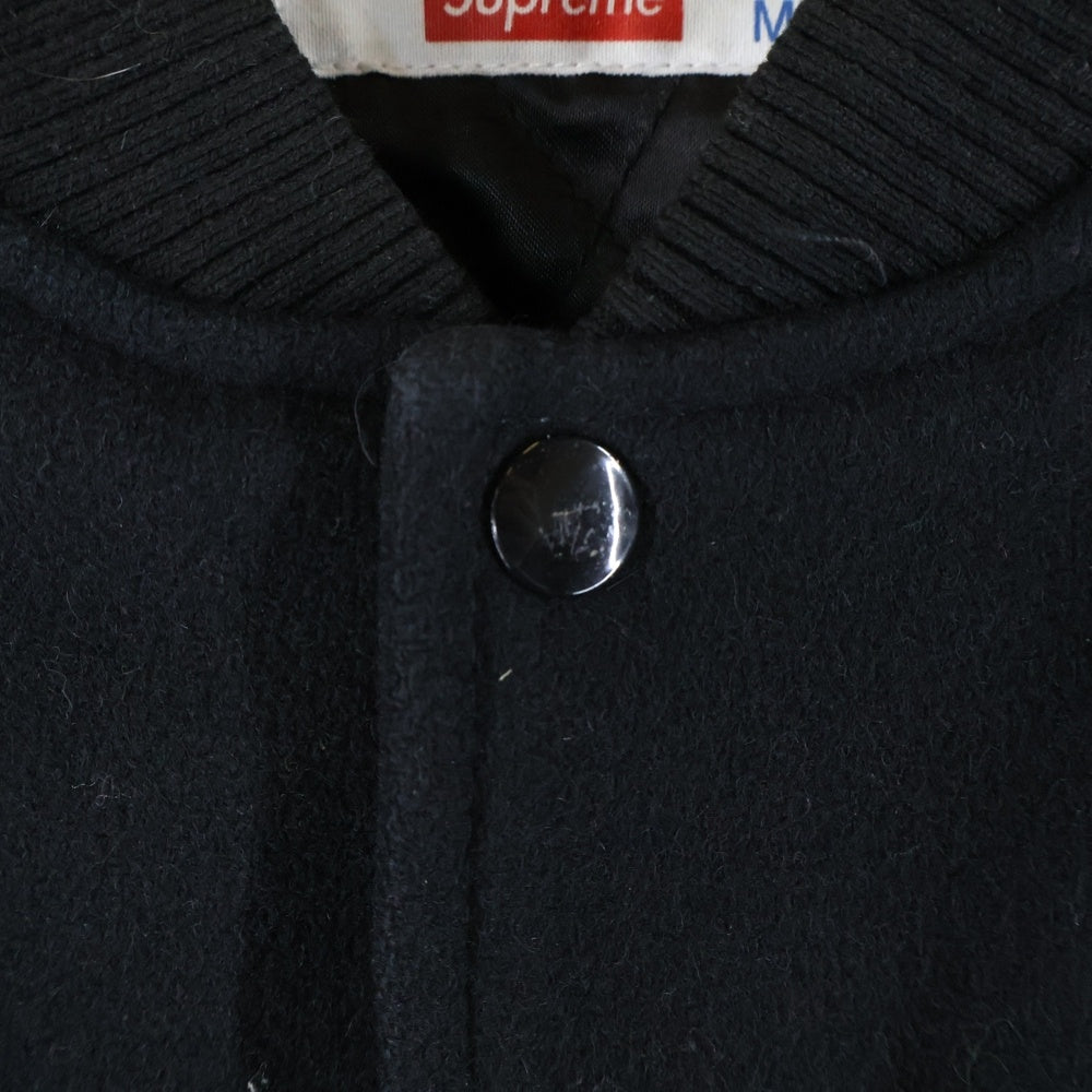 SUPREME(シュプリーム) 19AW Delta Logo Varsity Jacket デルタ ロゴ バーシティ ジャケット ブラック