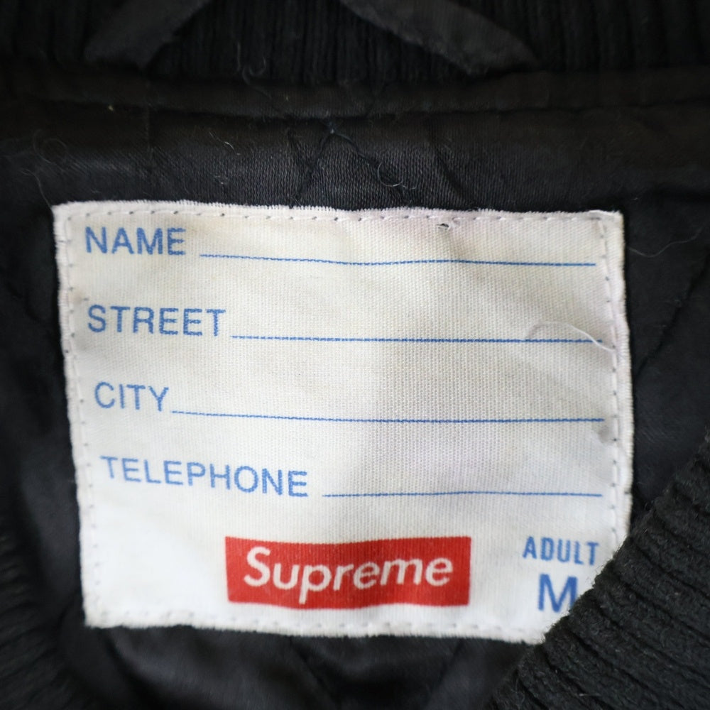 SUPREME(シュプリーム) 19AW Delta Logo Varsity Jacket デルタ ロゴ バーシティ ジャケット ブラック