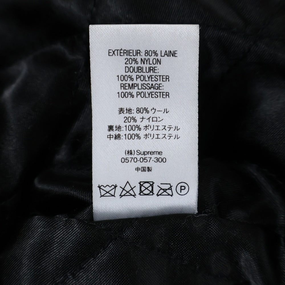 SUPREME(シュプリーム) 19AW Delta Logo Varsity Jacket デルタ ロゴ バーシティ ジャケット ブラック