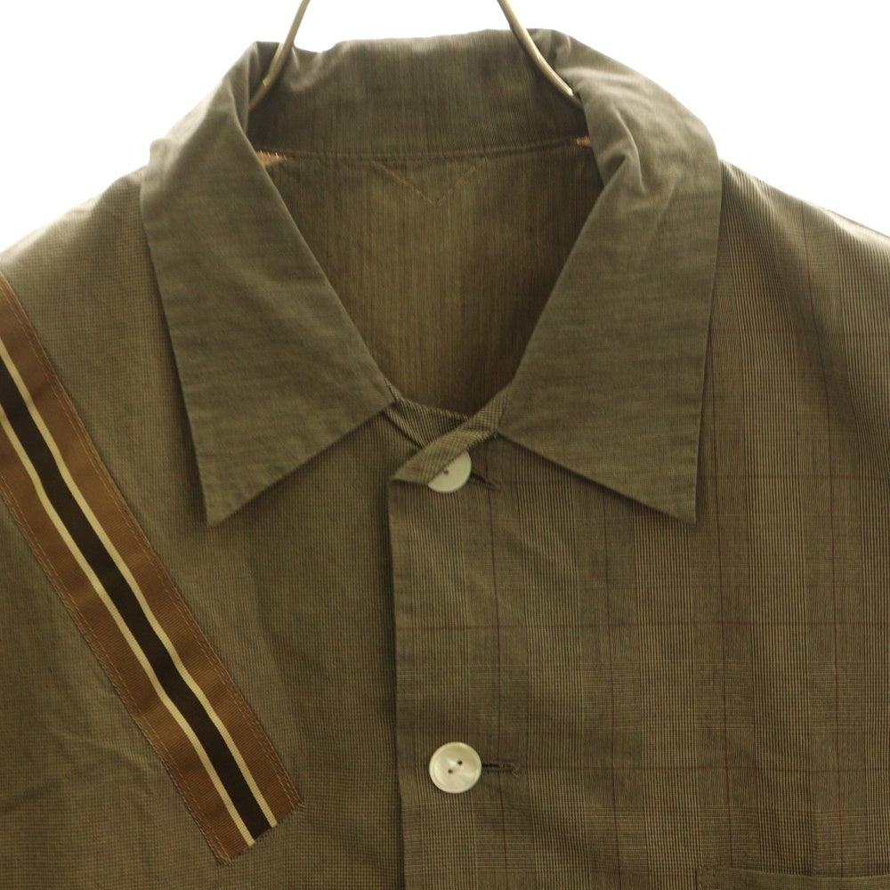 NUMBER (N)INE(ナンバーナイン) 03SS カート期 パジャマセットアップ テープディテールチェックセットアップ ブラウン