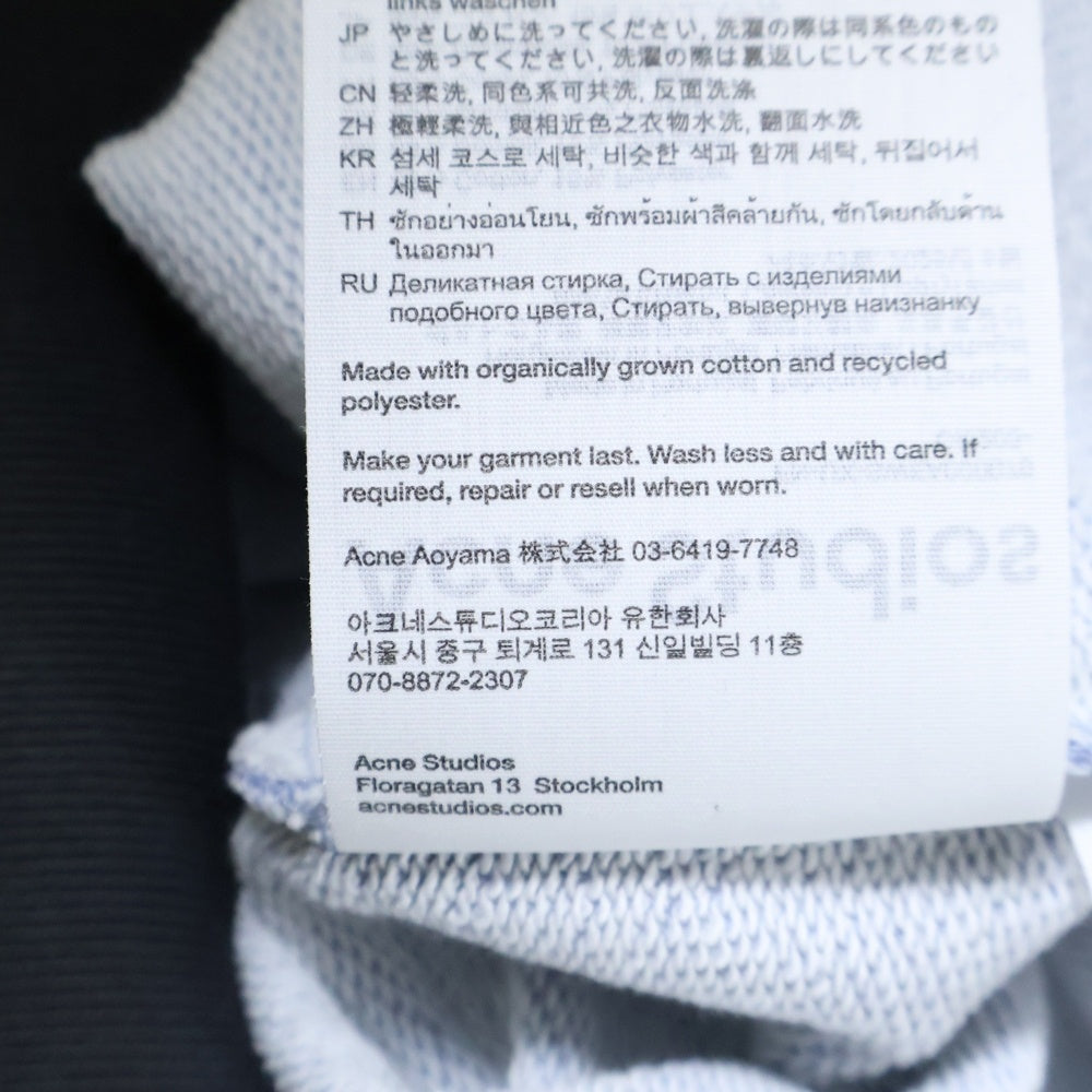 Acne Studios(アクネ ストゥディオズ) Bullet Logo Sweat Shirts バレットロゴスウェットシャツ ダメージ加工クルーネックトレーナー CI0203 ブラック