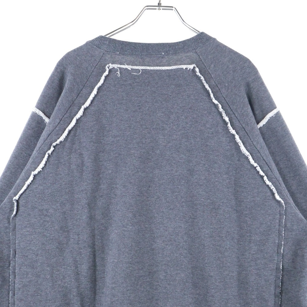 UNDERCOVERISM(アンダーカバイズム) 22AW Patch Sweat Shirts パッチスウェットシャツ ロゴプリントパッチワーク長袖トレーナー UI2B4802 グレー