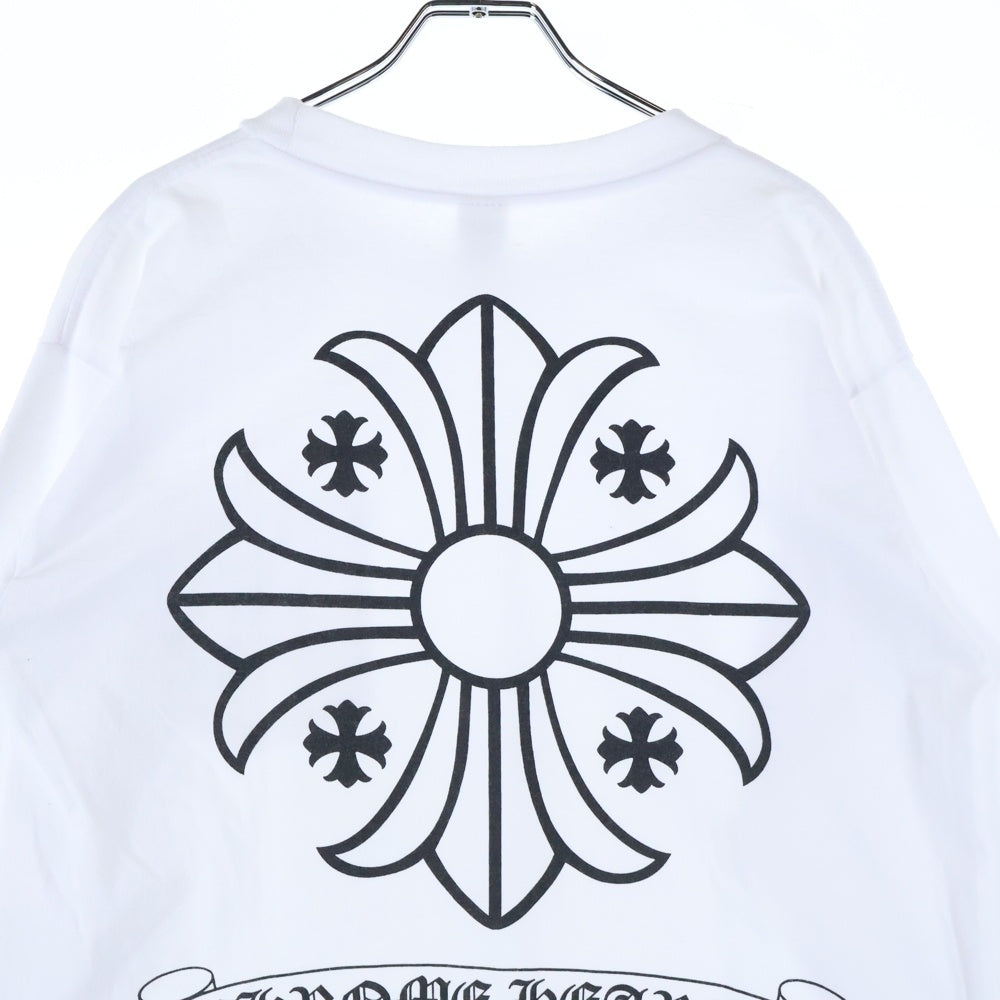 CHROME HEARTS(クロムハーツ) Honolulu CH PLS L/S TEE ホノルル限定 CHプラスプリントロングスリーブTシャツ ロゴプリントクルーネック長袖Tシャツ ホワイト