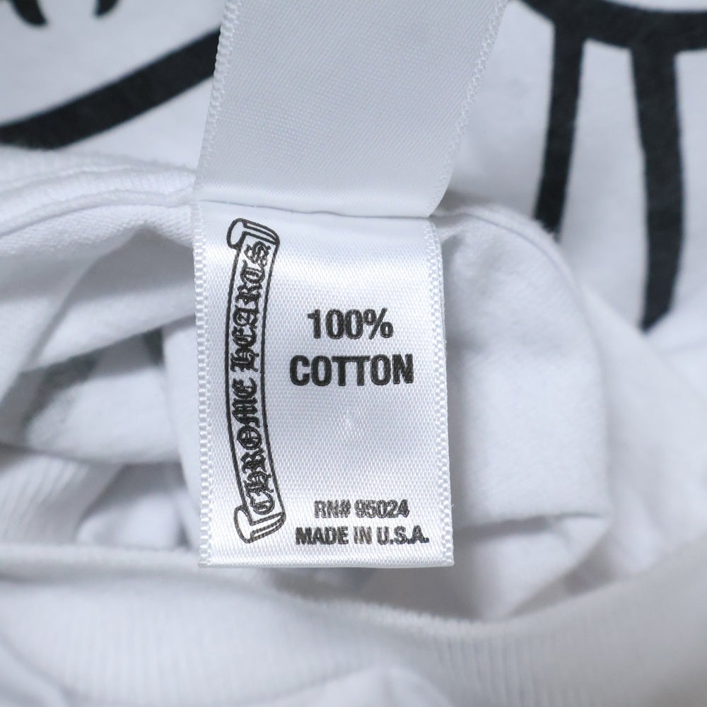 CHROME HEARTS(クロムハーツ) Honolulu CH PLS L/S TEE ホノルル限定 CHプラスプリントロングスリーブTシャツ ロゴプリントクルーネック長袖Tシャツ ホワイト