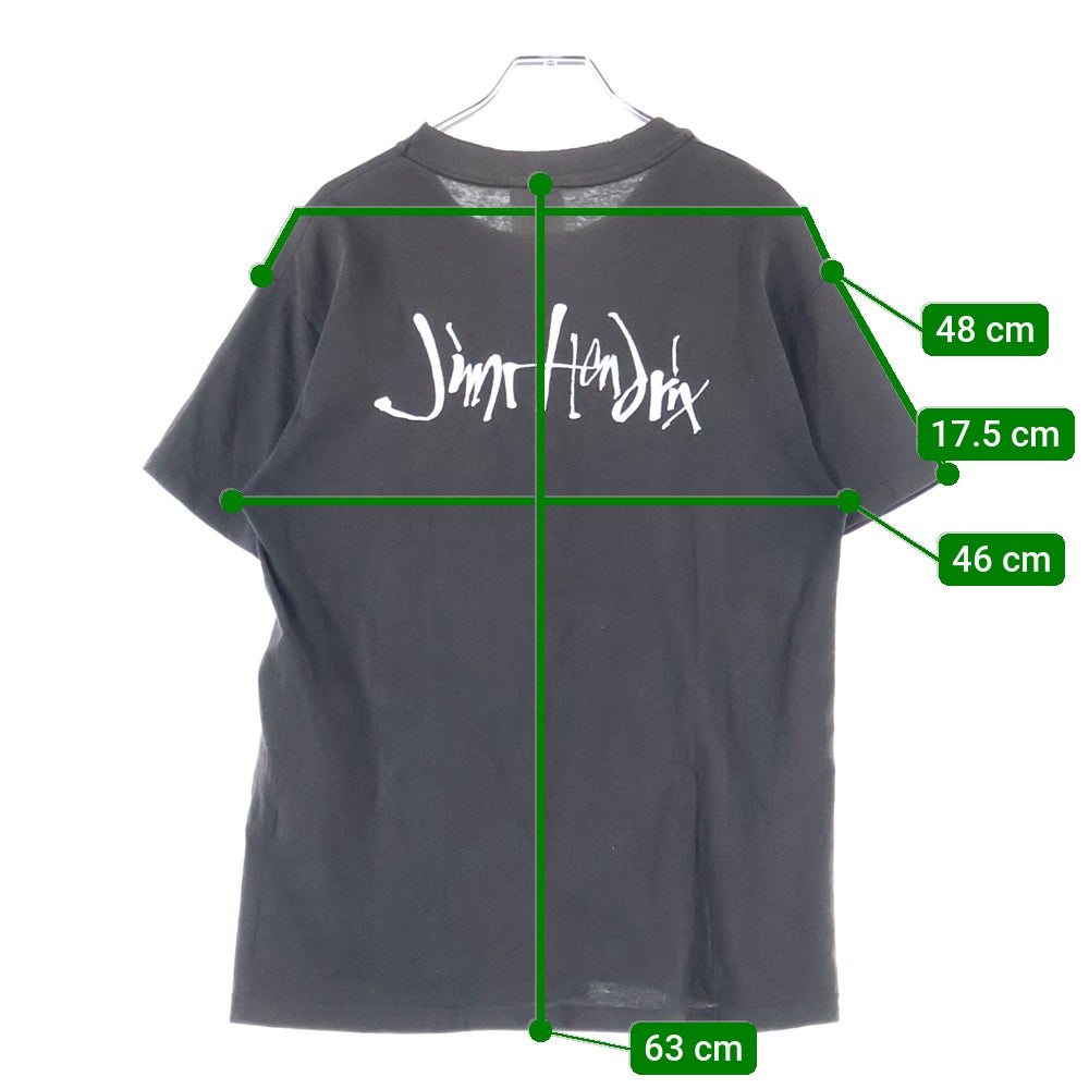 VINTAGE(ヴィンテージ) 90S VINATGE JIMI HENDRIX SWEET ANGEL ジミ ヘンドリックス フロントプリント 半袖Tシャツ カットソー ブラック