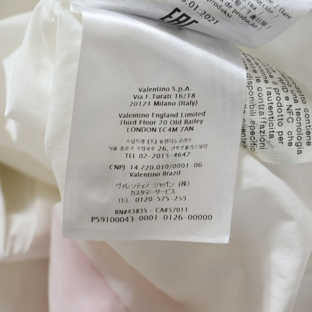 VALENTINO(ヴァレンティノ) バックロゴ プリント 長袖シャツ ホワイト WV3ABA956EW
