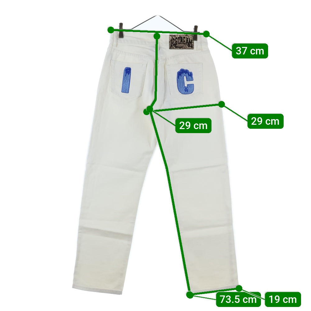 BILLIONAIRE BOYS CLUB(ビリオネアボーイズクラブ) ICE CREAM STRAIGHT JENAS アイスクリーム ストレート デニムパンツ ホワイト 1539355